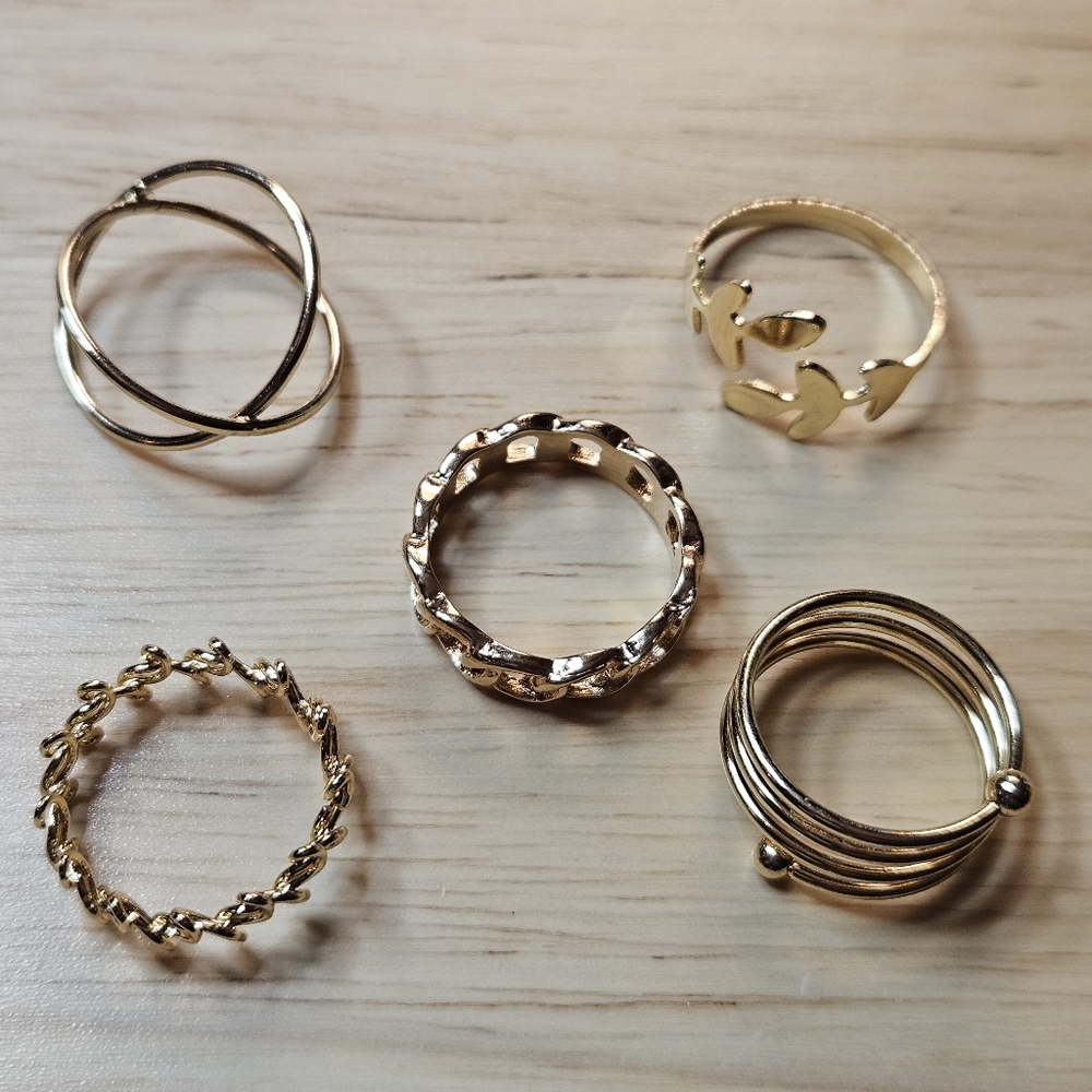 Gold Ring Stacking Set - Picture 2 of 3